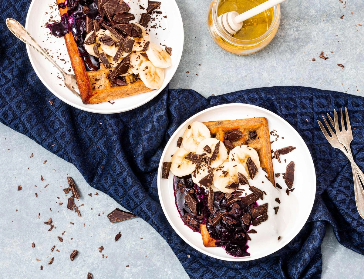 Gezonde chocolate chip wafels - fokking makkelijk recept - chickslovefood