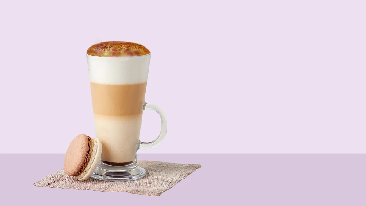 Recept - Koffie - Latte - glas - macaron
