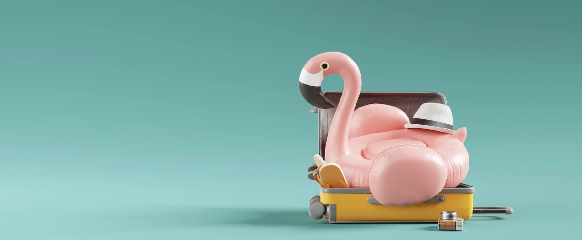 Header - koffer - flamingo - inpakken - Shutterstock