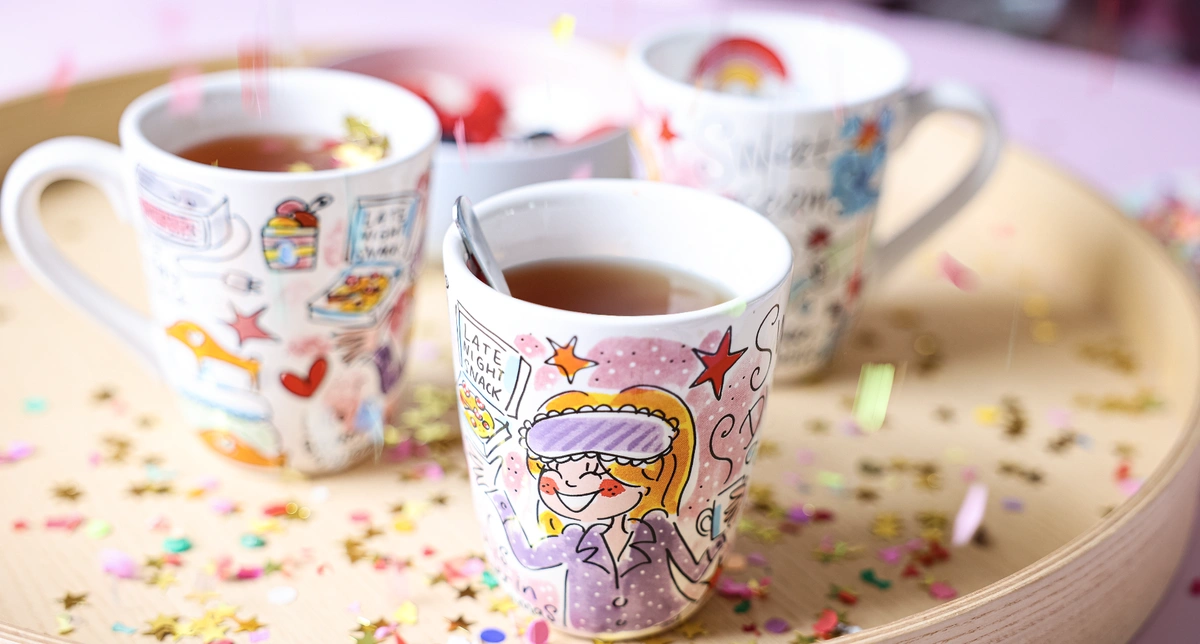 Chantals Pyjama Party mok met Blond Amsterdam