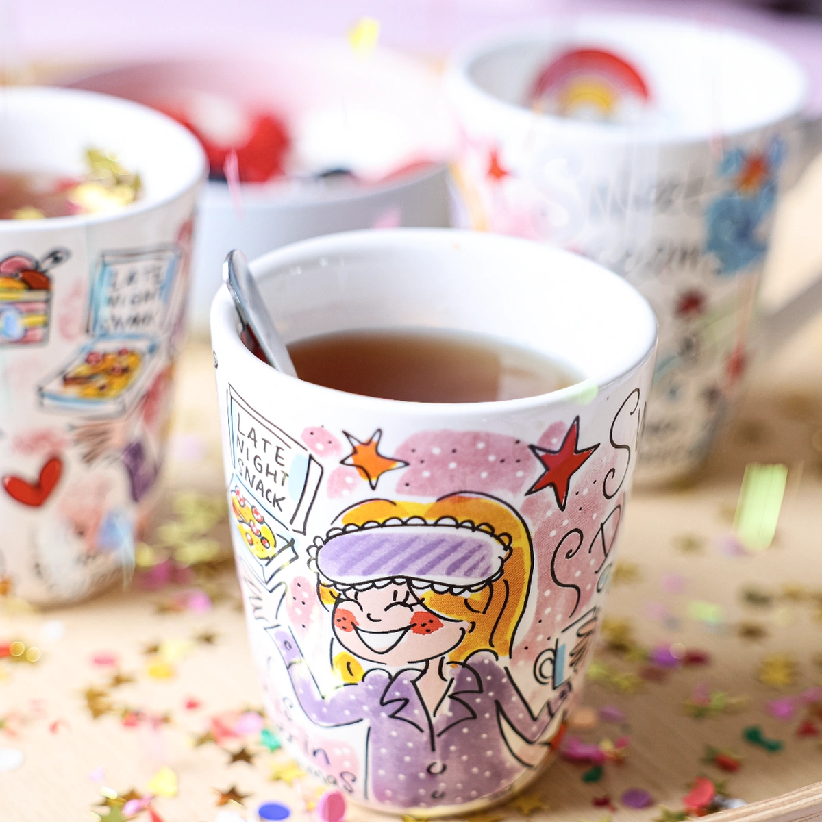 Chantals Pyjama Party mok met Blond Amsterdam