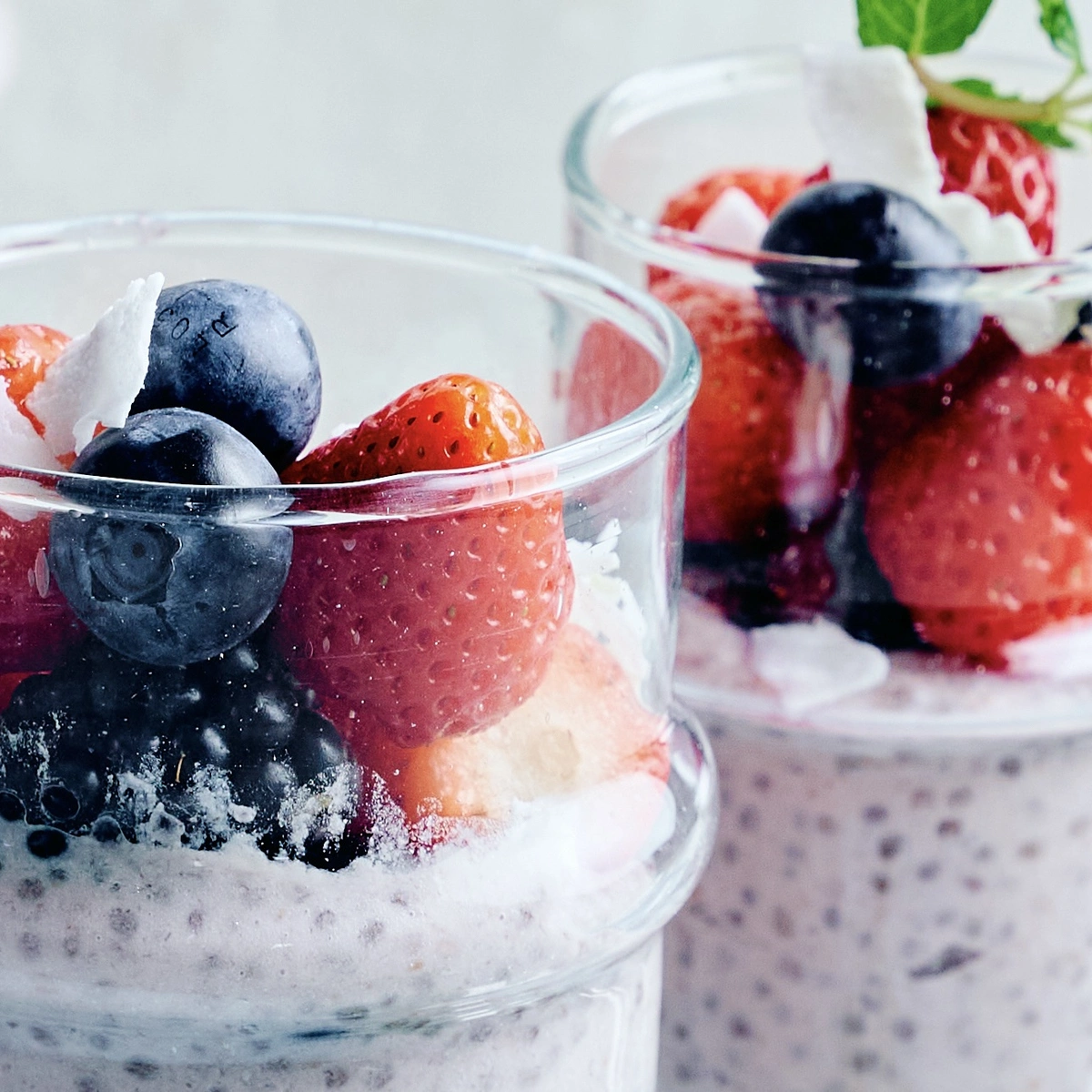 Fokking makkelijk recept - chiapudding - kokos - rood fruit