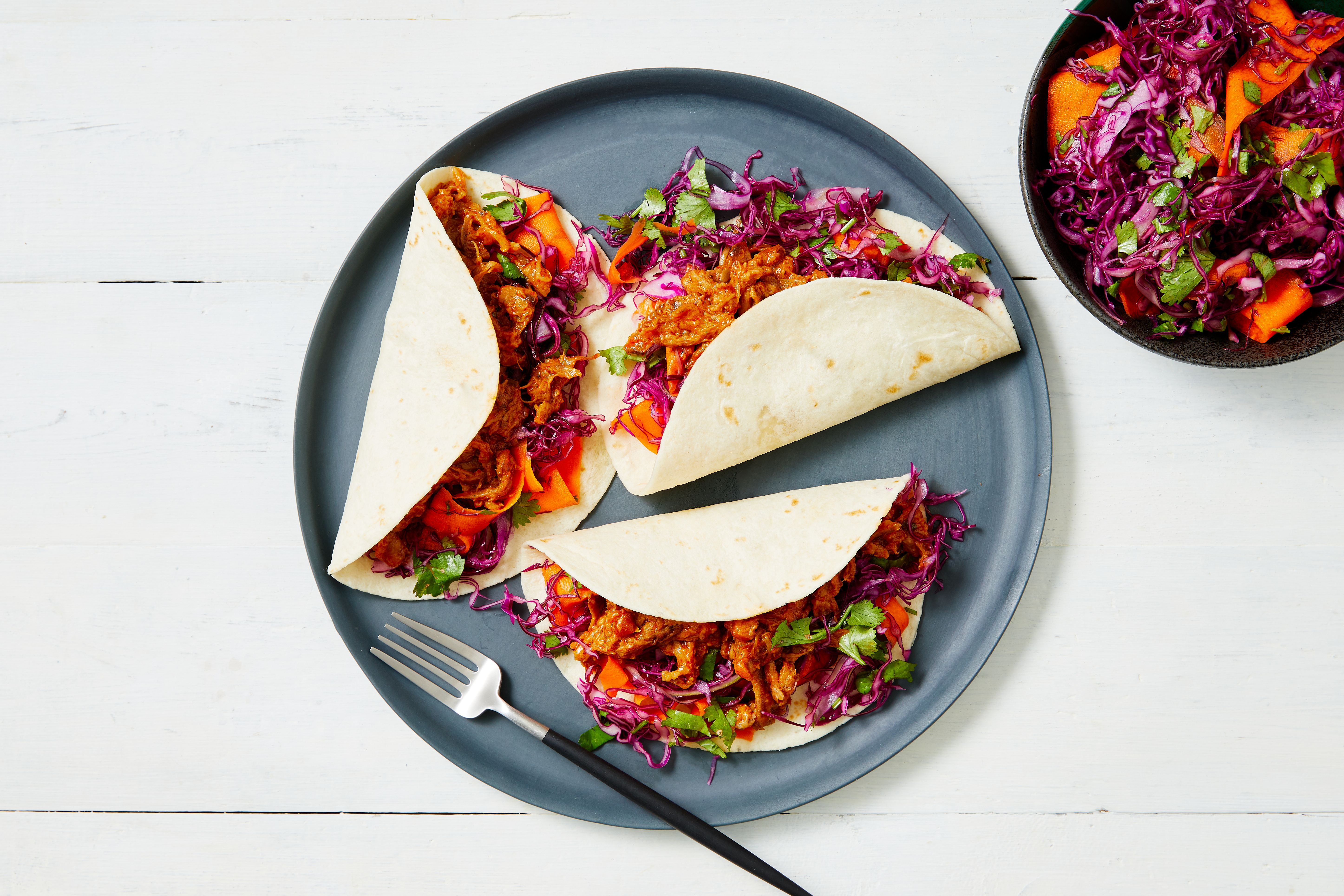 Pulled Mushroom Meat Tacos