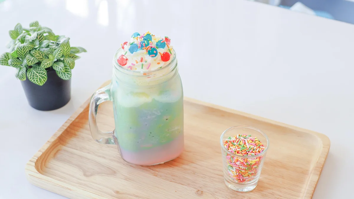 milkshake, regenboog