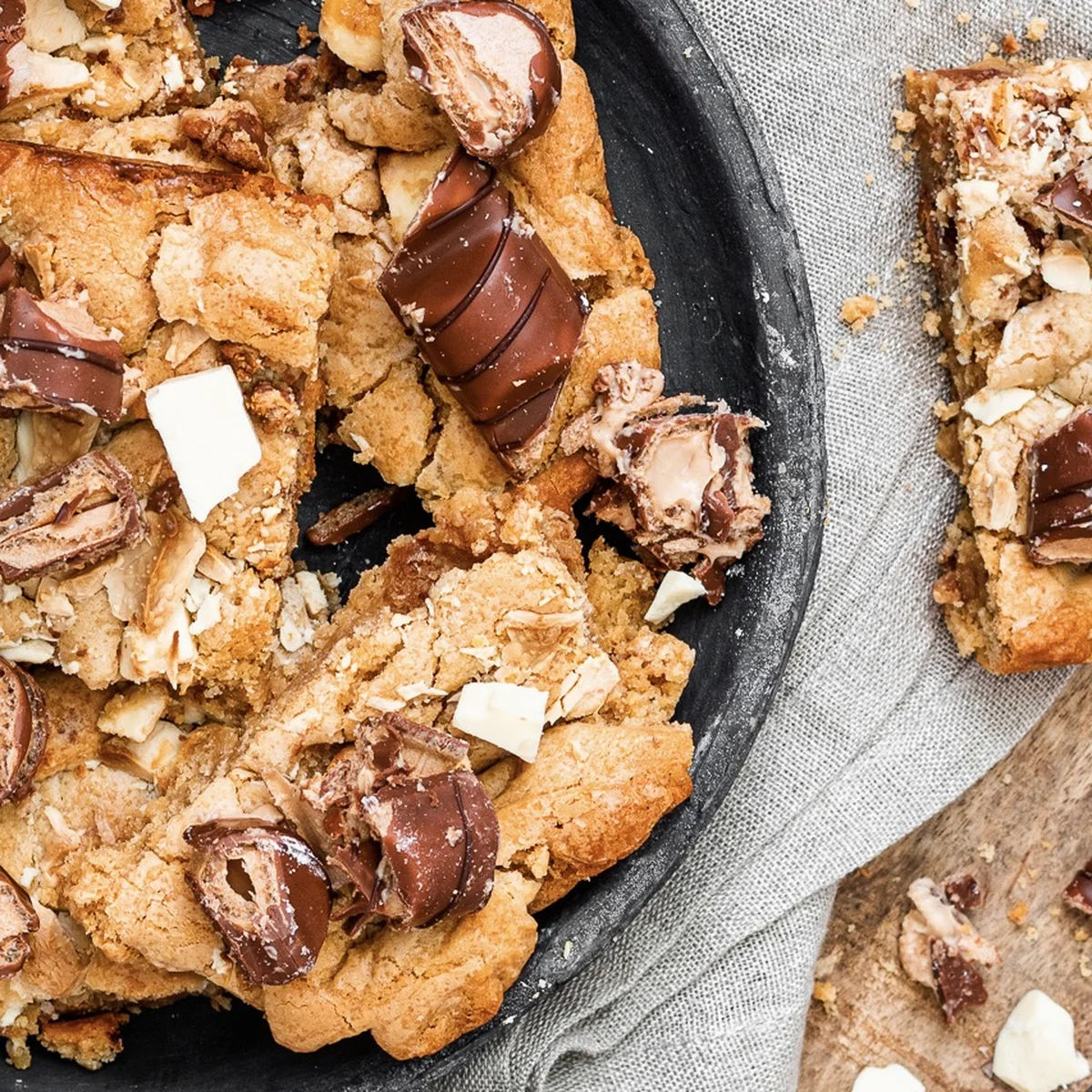 Header/hero - fokking makkelijk recept - kinder bueno cookie bars