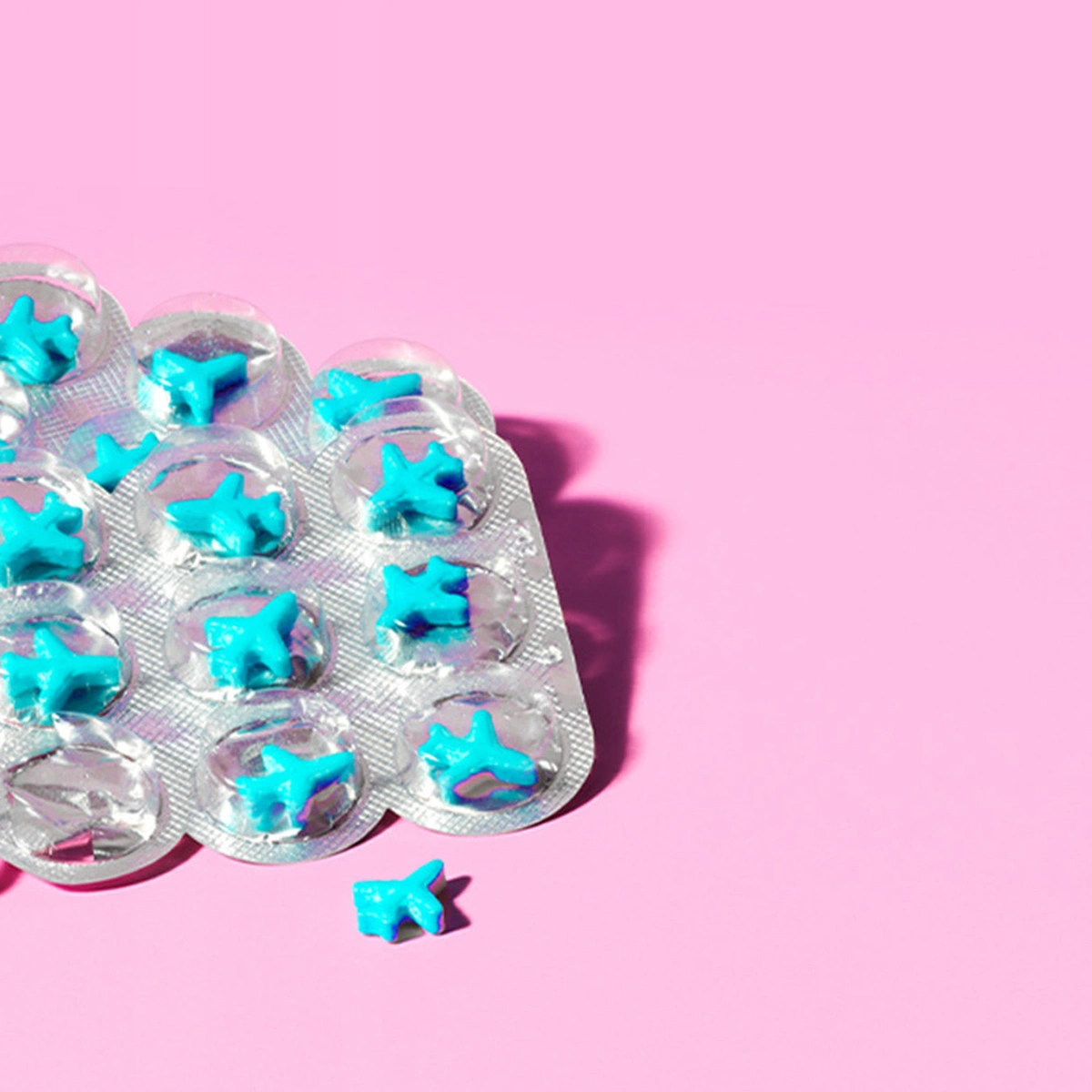 Vliegtuig - pilstrip - roze 