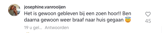TikTok - reactie - Josephine - De Bachelor
