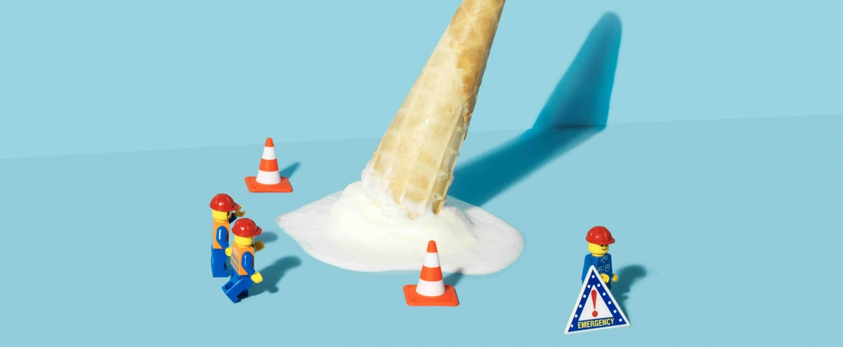 Frank Brandwijk - smeltend ijsje - LEGO - hitte