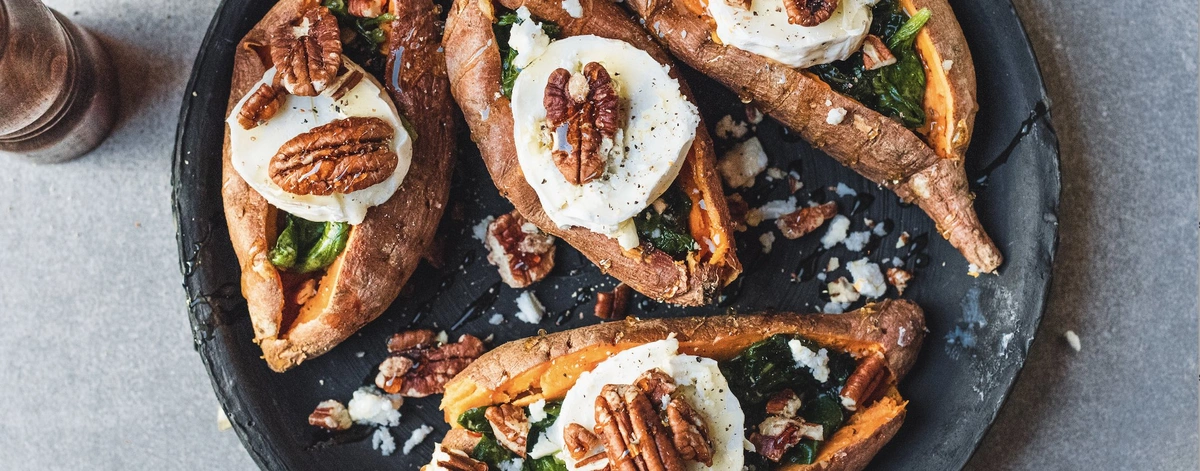 Header - recept - chickslovefood - zoete aardappel - geitenkaas