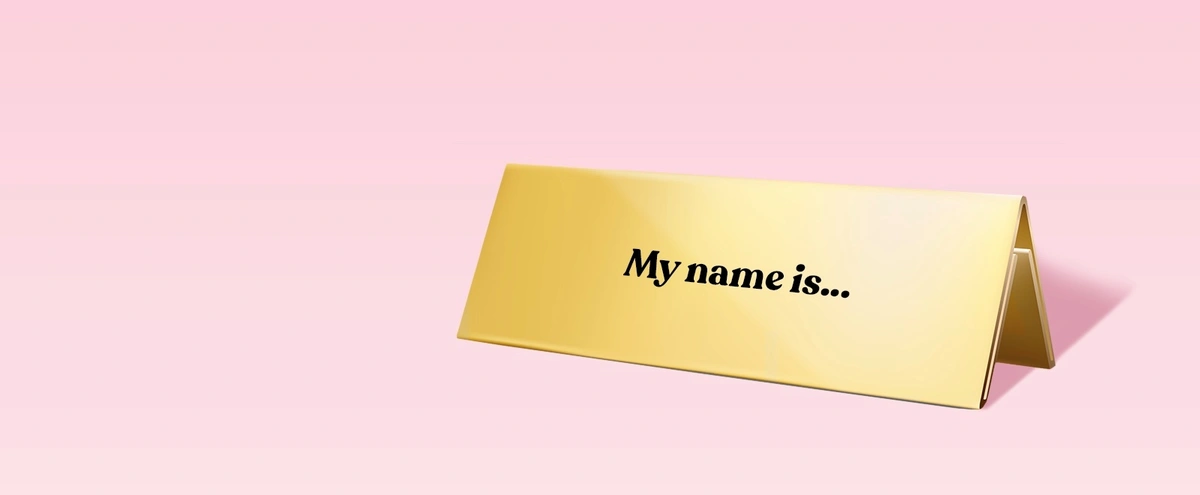 Header - naam - naambordje - my name is - roze - Pexels