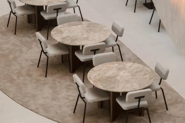 Bic Carpets maatwerk projecttapijt in een organische vorm.