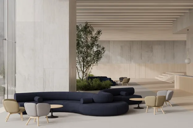Design entreebank Artifort Track voor projectinrichting