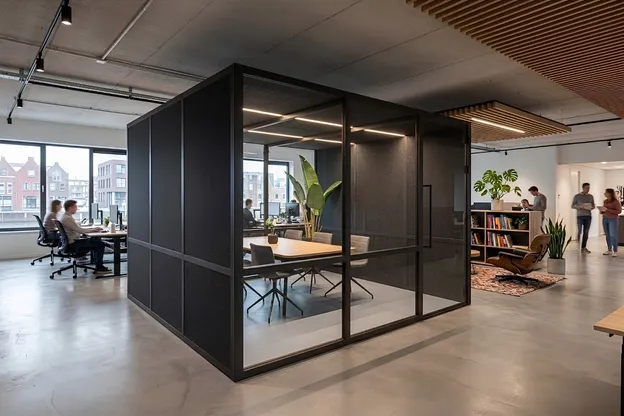 Bow Six akoestische overlegunit voor zes personen in een open kantooromgeving.