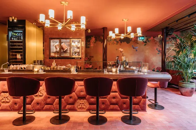 Projectverlichting van Artinox Lighting in een sfeervol restaurant.
