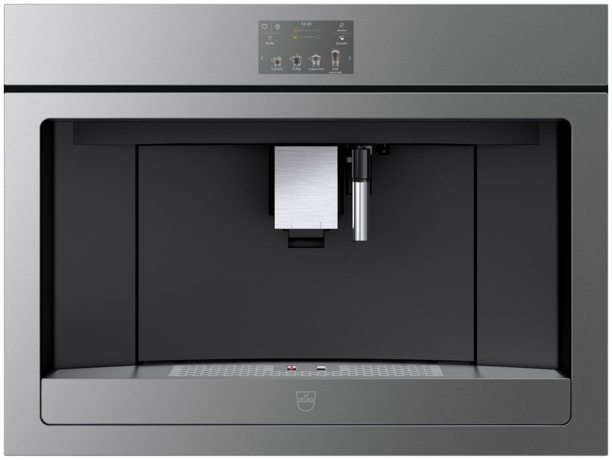 V-ZUG CoffeeCenter Coffee Machine 45cm Platinum Mirror