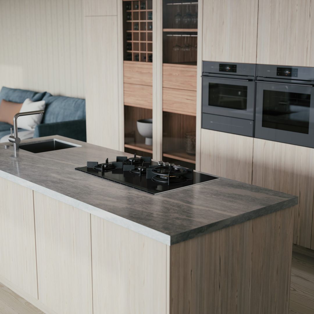 ASKO Gas Hob Black Ceramic Glass 80cm