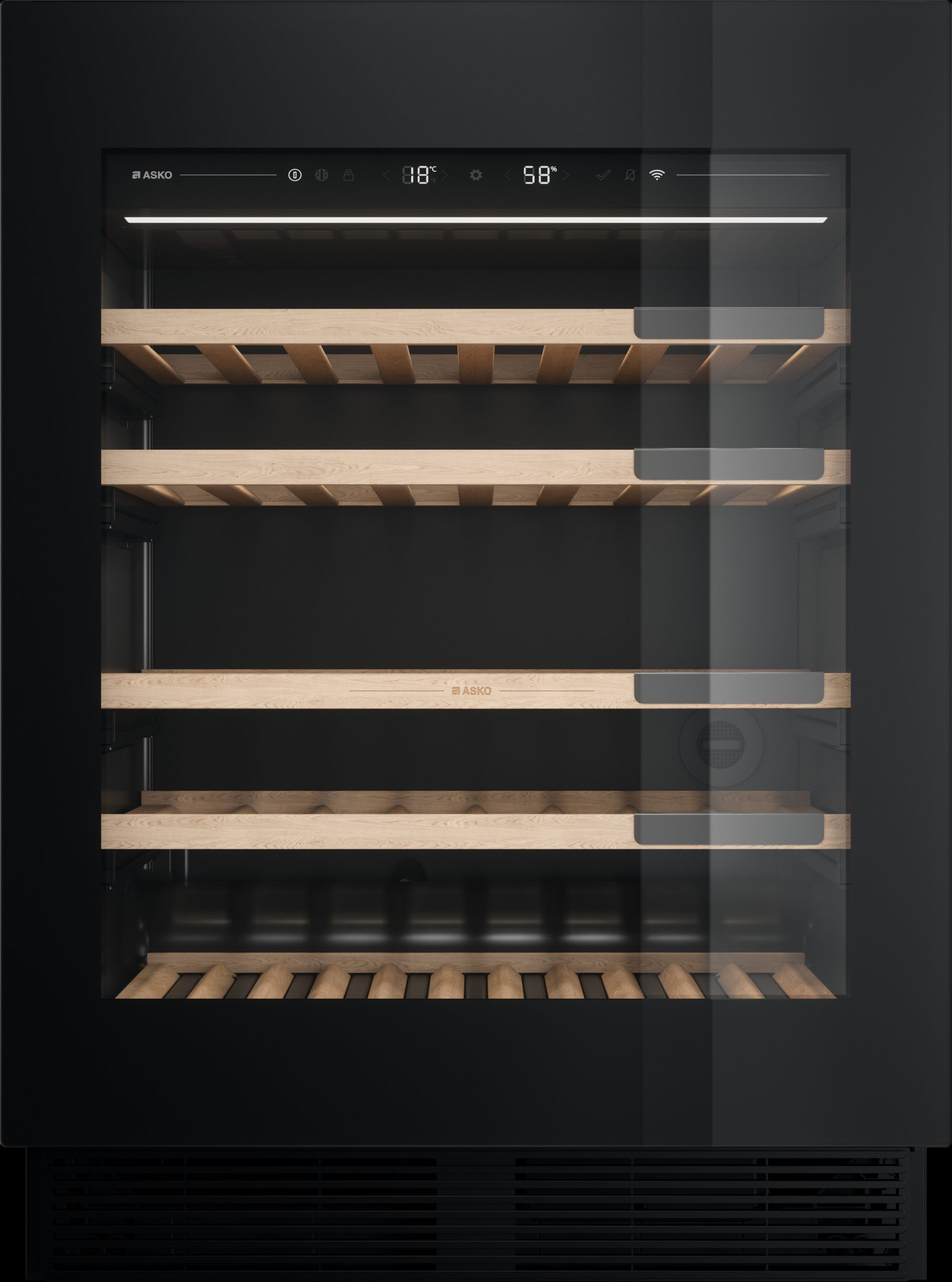 ASKO Built-in Wine Cooler Matt Black 1 Temperature