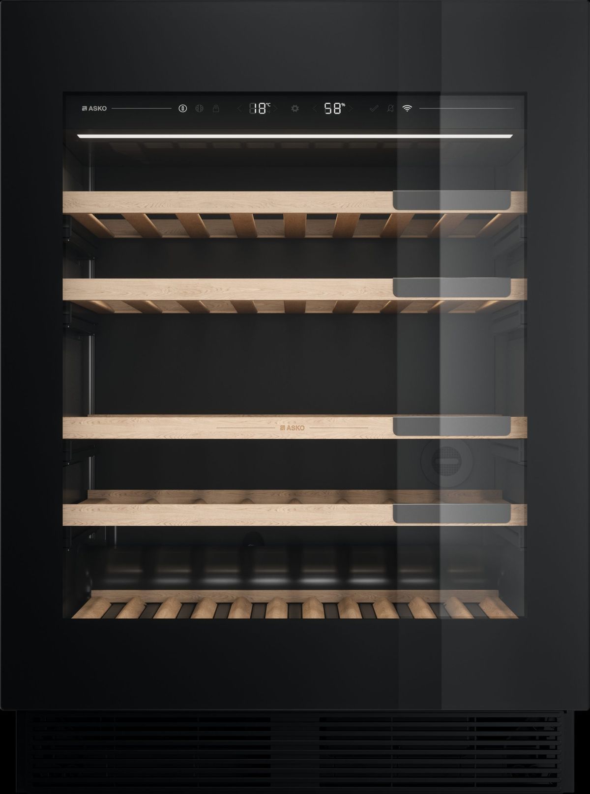 ASKO Built-in Wine Cooler Matt Black 1 Temperature