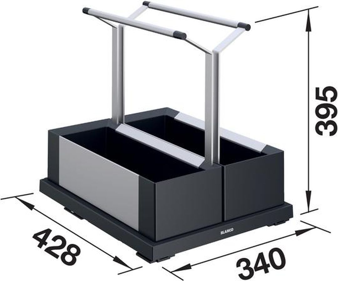 BLANCO Storage Caddy 40 Greyish Black 450mm
