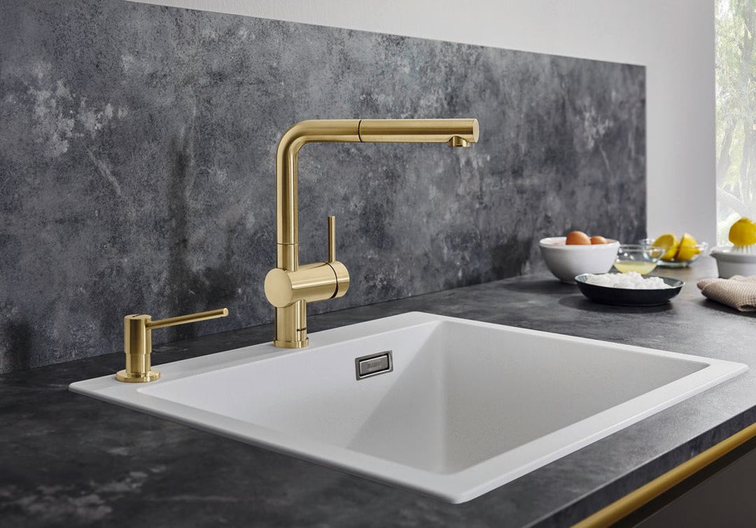 BLANCO Linus S Mixer Tap Gold Satin