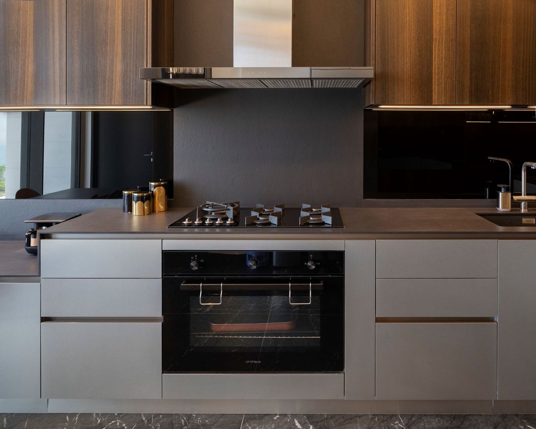 PROHAUS Built in Gas Oven 90cm Black