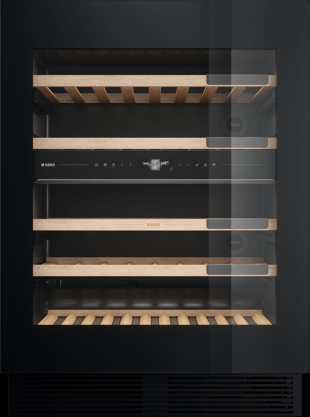 ASKO Built-in Winecooler Matt Black 2 Temperatures