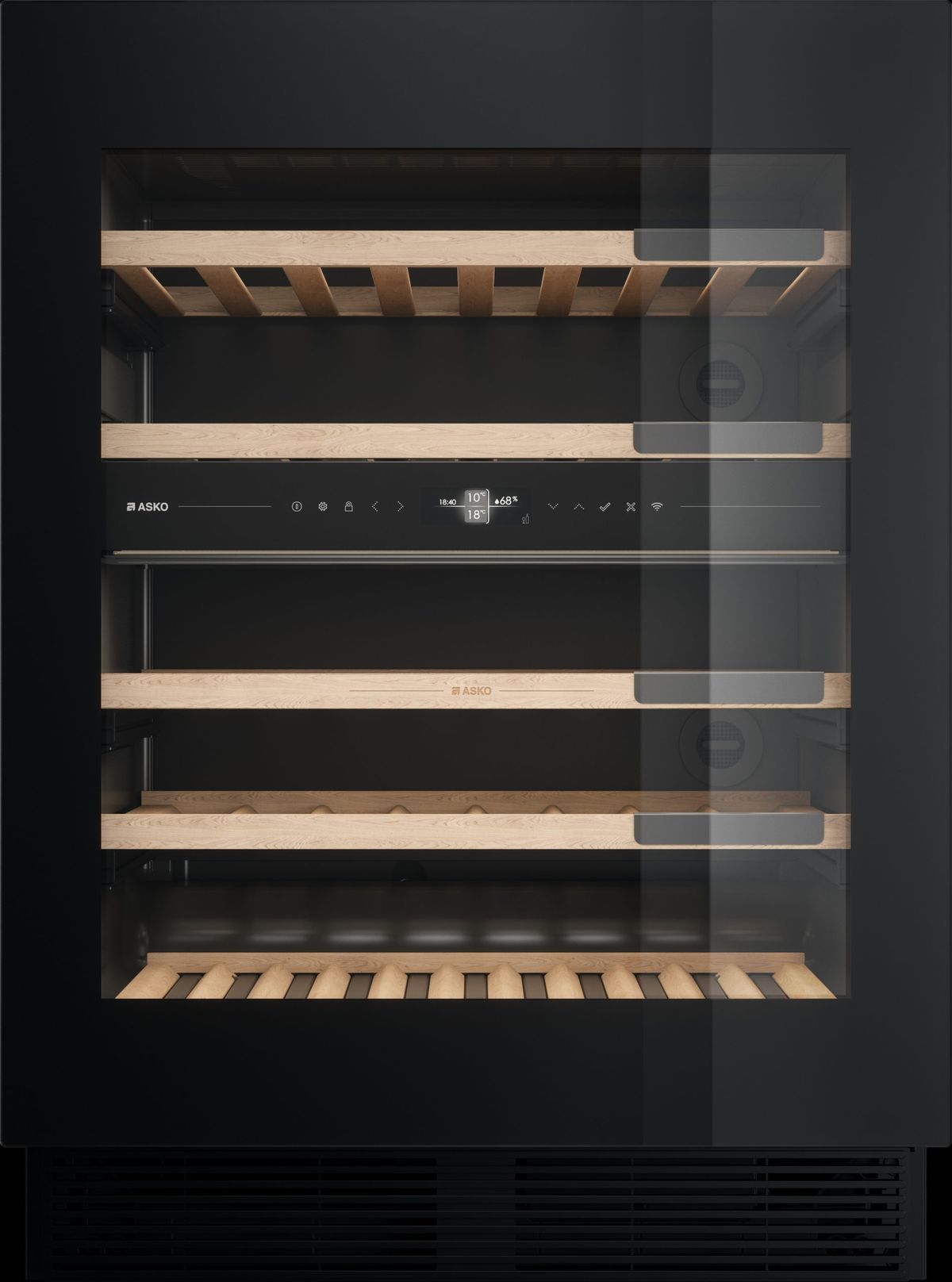 ASKO Built-in Winecooler Matt Black 2 Temperatures