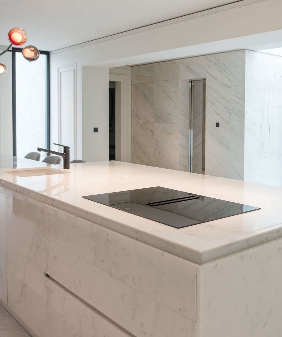 Architectural kitchen composition in Achrafieh