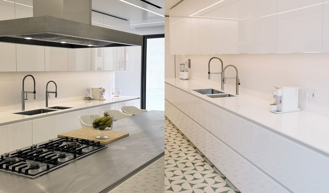 High-gloss white kitchen in Kraytem, view 4