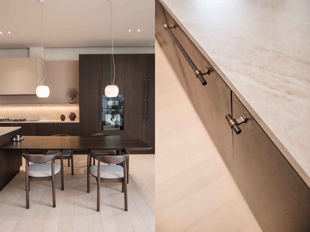 Burley oak showroom kitchen, view 4