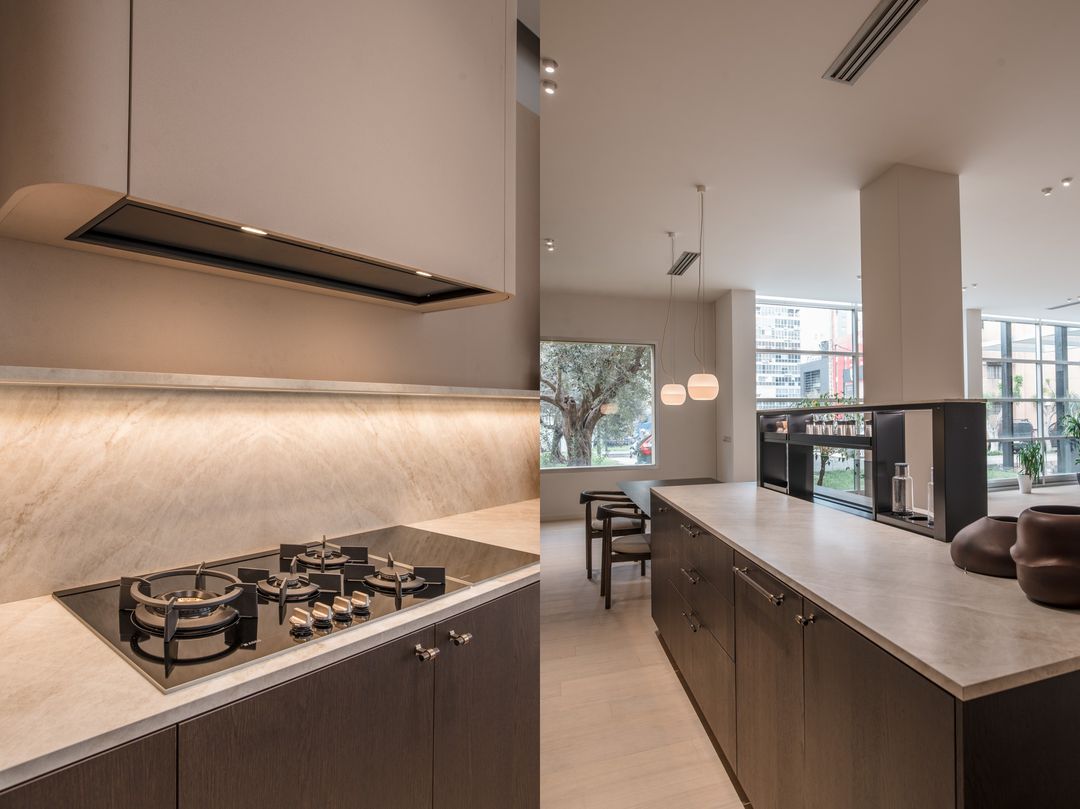 Burley oak showroom kitchen, view 10