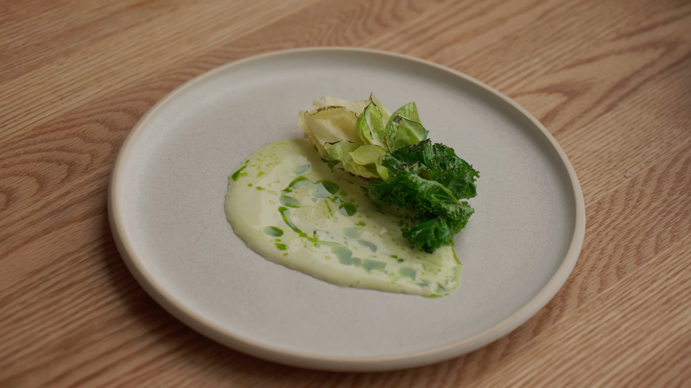 Scallops, Cabbage and herb-infused sauce