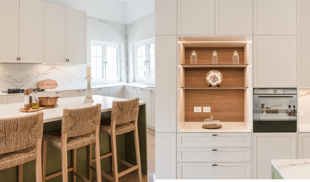Classic green and white kitchen in Mechref, view 4
