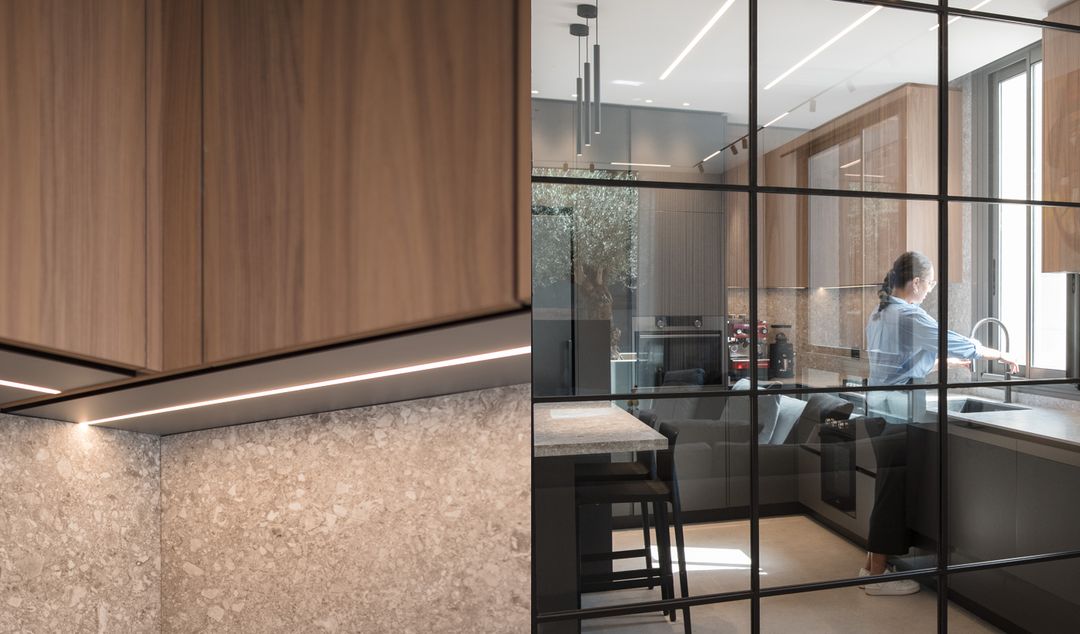 Walnut and graphite kitchen in Sin El Fil, view 7