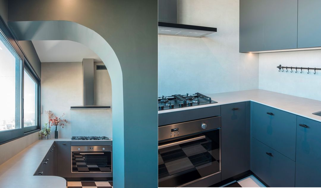 Olive Detour and Ivory Oak kitchen in Kraytem, view 7