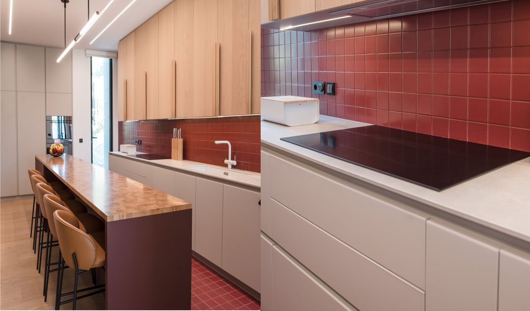 Chili Ground and Ivory Oak kitchen in Cornet Chehwan, view 6