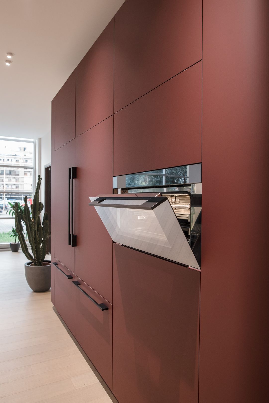 Burgundy showroom kitchen, Kitchen Avenue Jdeideh