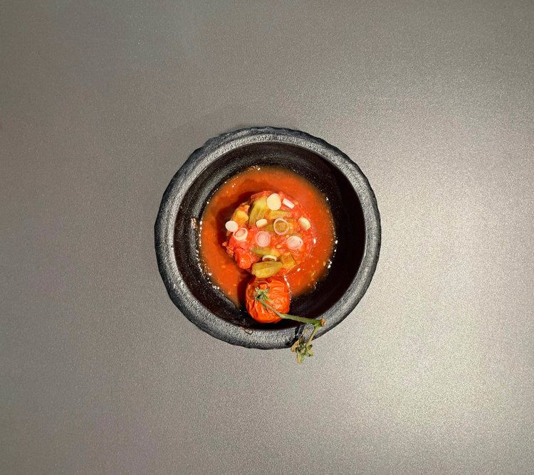 Stewed Bamieh and Tomato