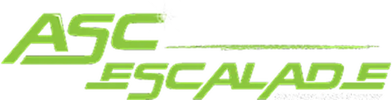 Logo of ASC Escalade featuring stylized green text with a sparkling star effect above the letter "C."