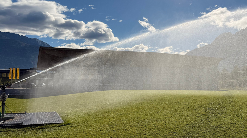 Wide-area water application in a demanding operating environment