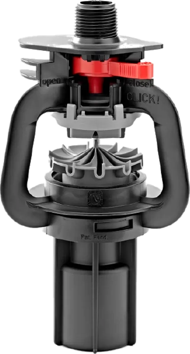Komet KPT PC-180° part-circle sprinkler on rigid drop