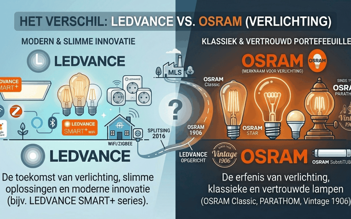 OSRAM of LEDVANCE: wat is het verschil en welk merk kies je?