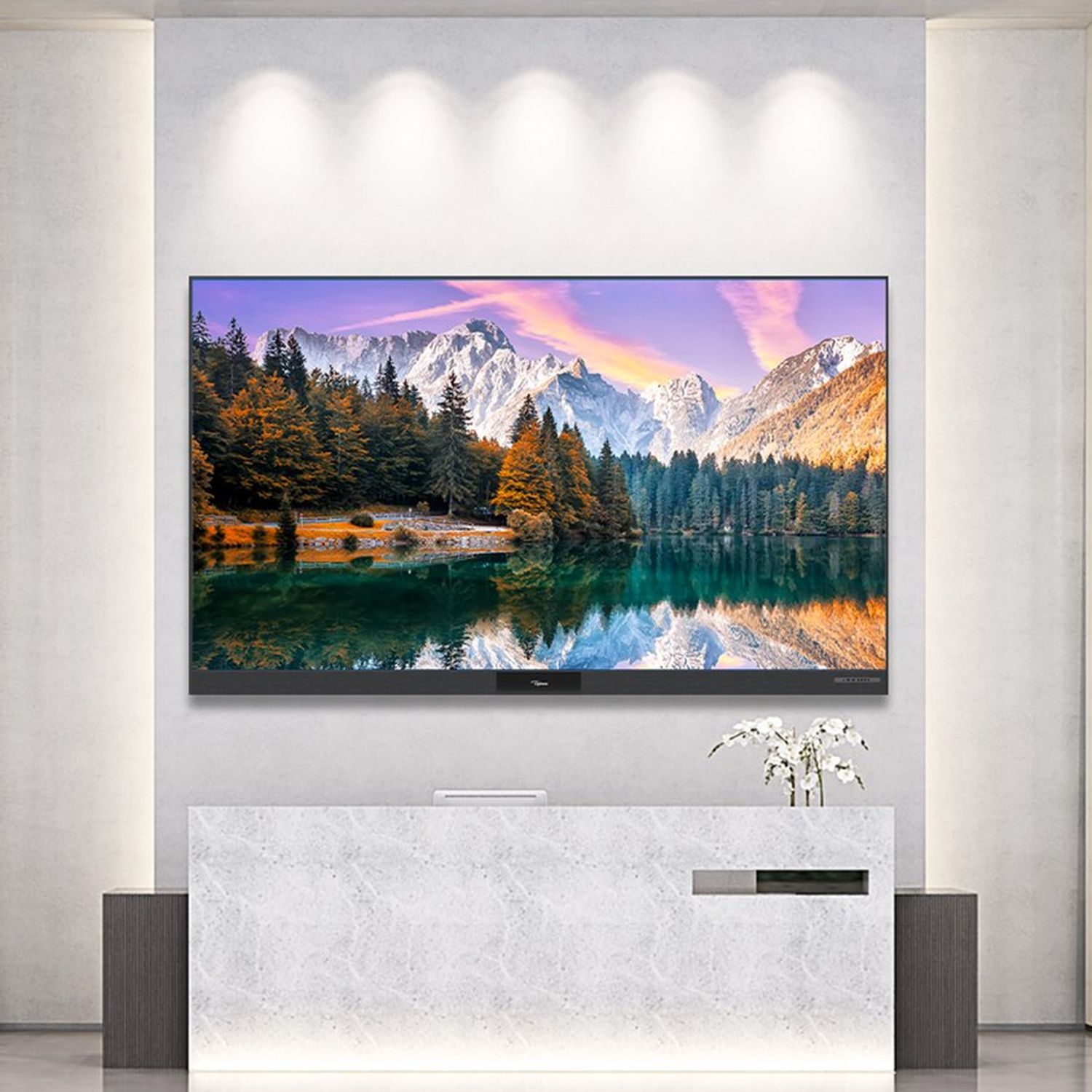 Optoma FHDC135 LED display in reception lobby area