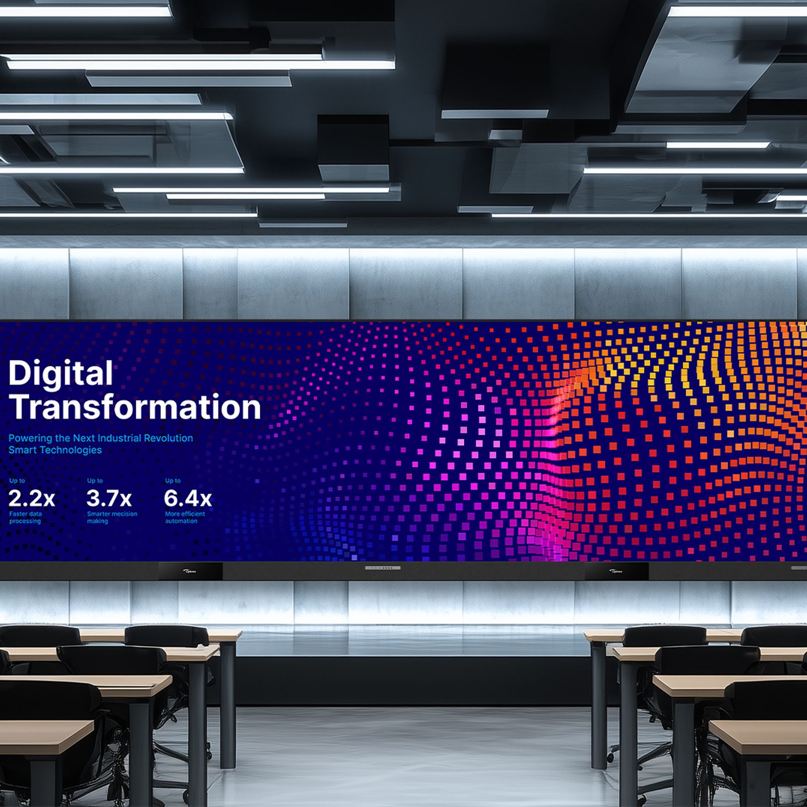 Optoma FHDC135 LED display in corporate conference centre environment