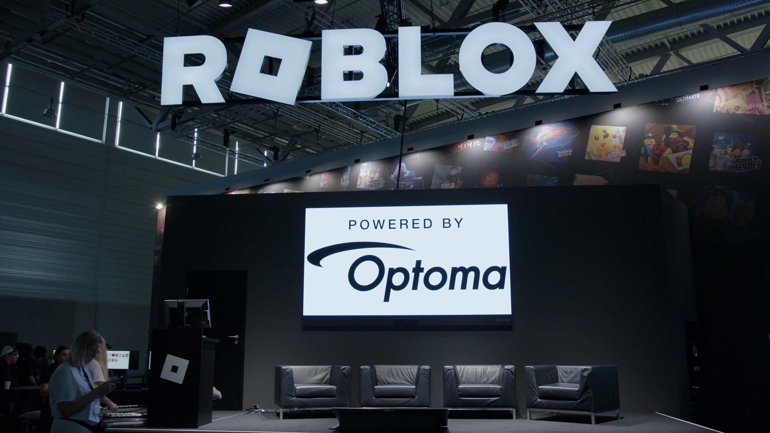 Optoma projectors at the Roblox Gamescom exhibition
