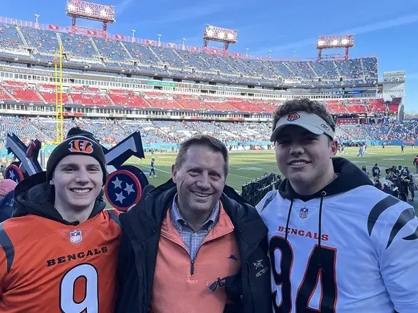 Craig Sumerel watching the Cincinnati Bengals play at Paul Brown Stadium
