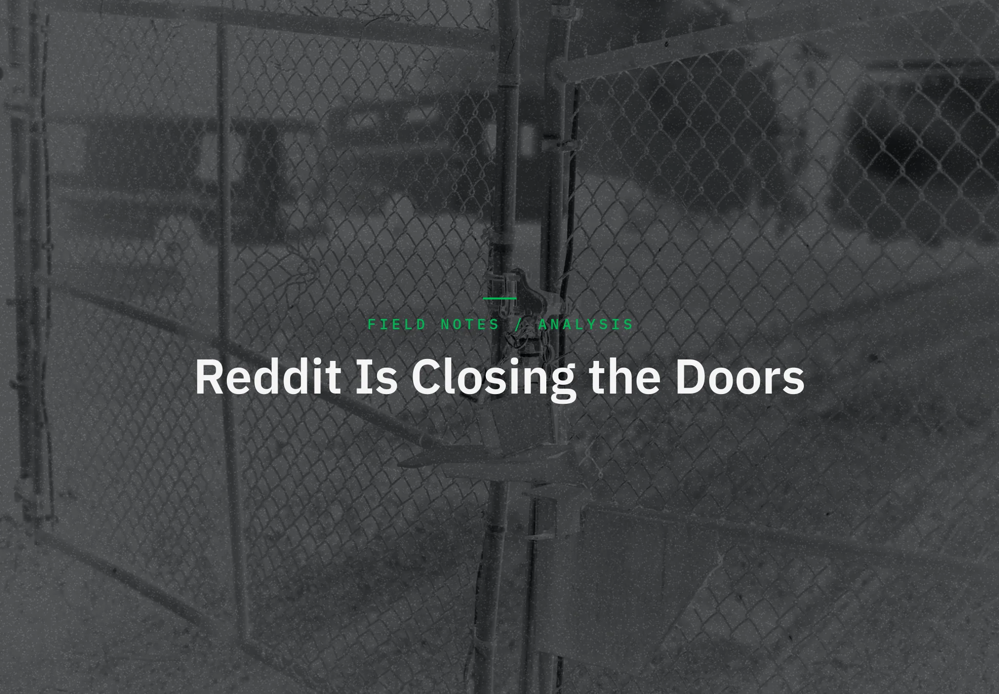 Reddit Is Closing the Doors. The Archive Was Already Inside.