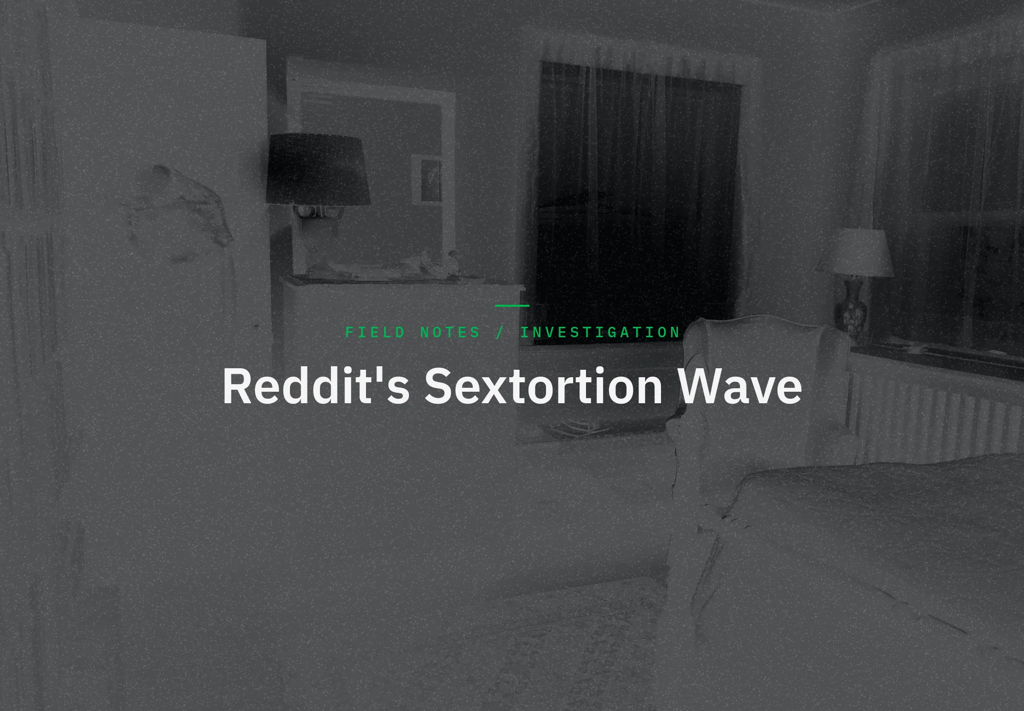 Reddit's Sextortion Wave, Measured