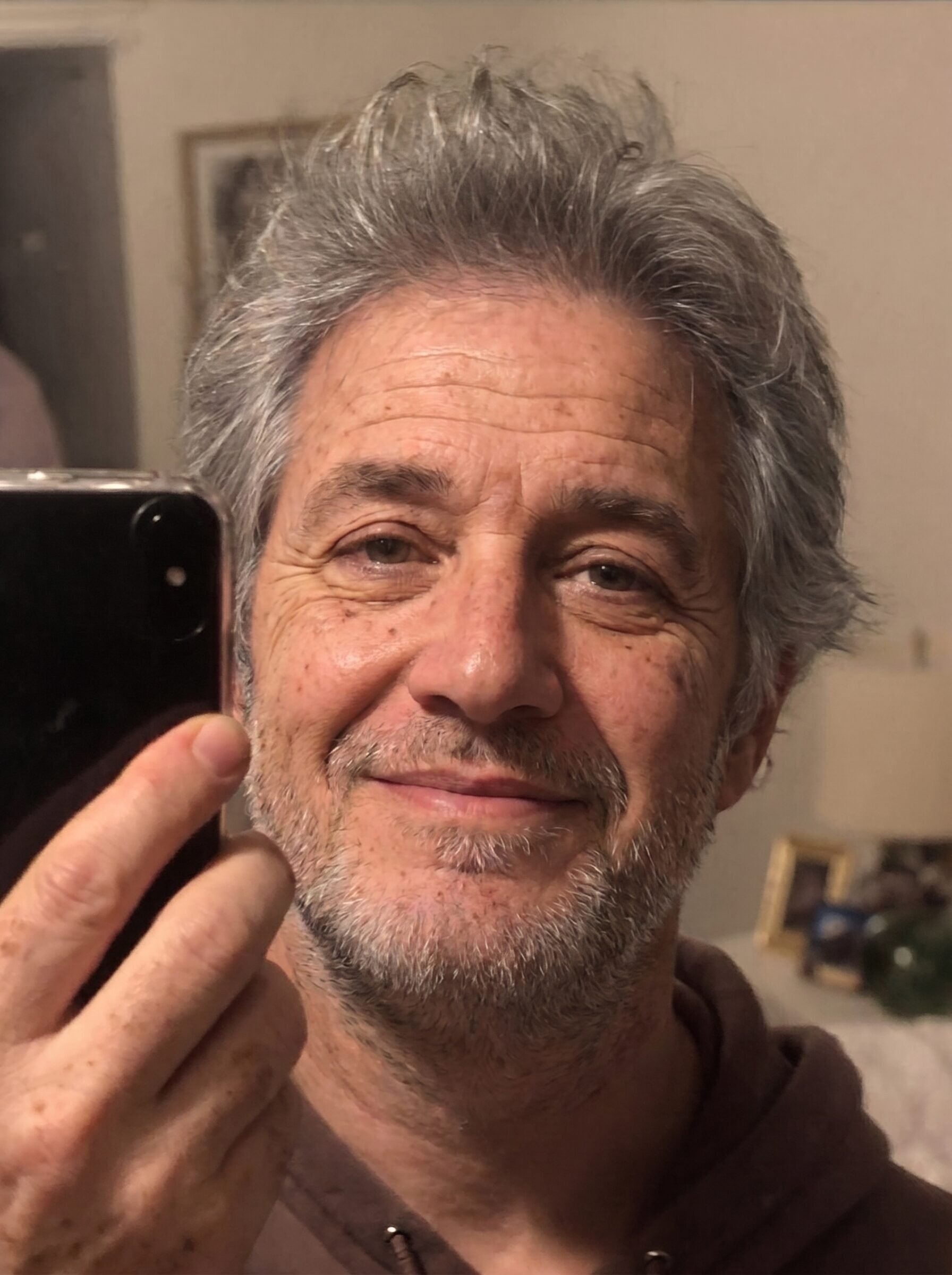 Me right now vs me at 70. Add some wrinkles and grey hair, same selfie.