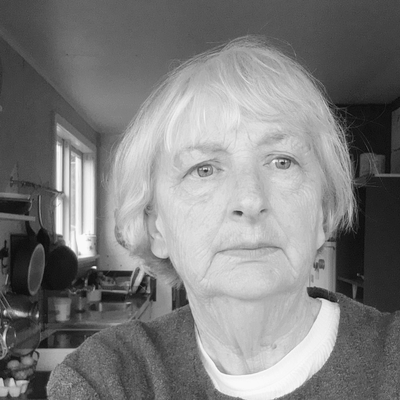 Black and white photo of Tricia